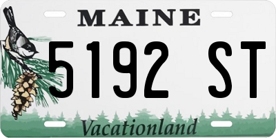 ME license plate 5192ST