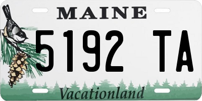 ME license plate 5192TA