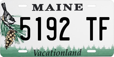 ME license plate 5192TF