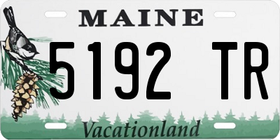 ME license plate 5192TR