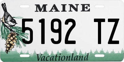 ME license plate 5192TZ