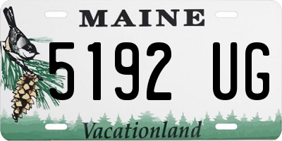 ME license plate 5192UG