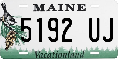 ME license plate 5192UJ