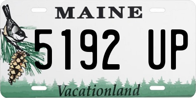 ME license plate 5192UP