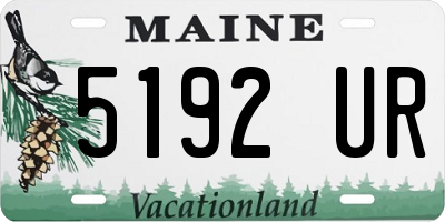 ME license plate 5192UR