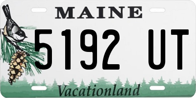 ME license plate 5192UT