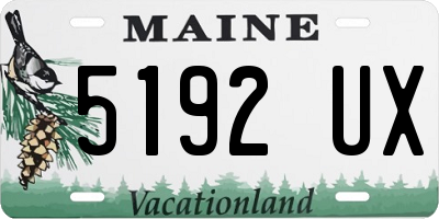 ME license plate 5192UX
