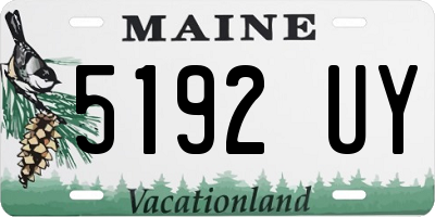 ME license plate 5192UY