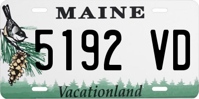 ME license plate 5192VD