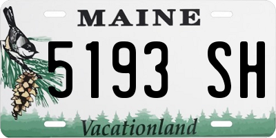 ME license plate 5193SH