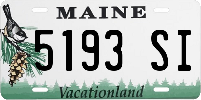 ME license plate 5193SI