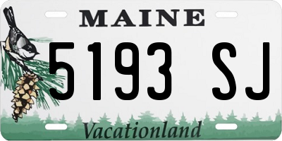 ME license plate 5193SJ