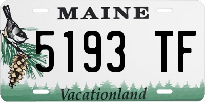 ME license plate 5193TF