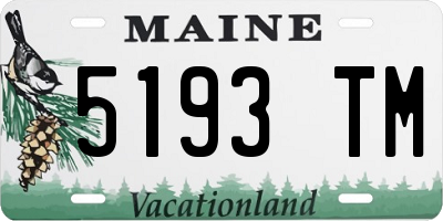 ME license plate 5193TM