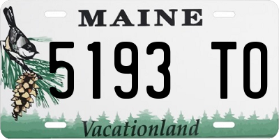 ME license plate 5193TO