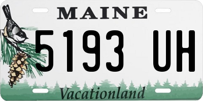 ME license plate 5193UH