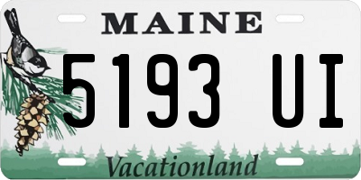 ME license plate 5193UI