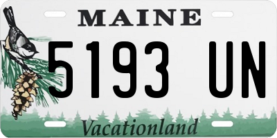 ME license plate 5193UN