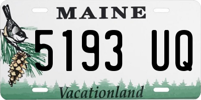 ME license plate 5193UQ