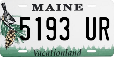 ME license plate 5193UR