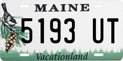ME license plate 5193UT
