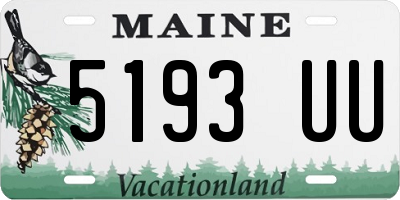 ME license plate 5193UU