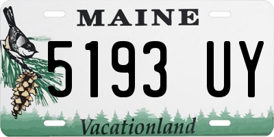 ME license plate 5193UY