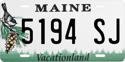 ME license plate 5194SJ
