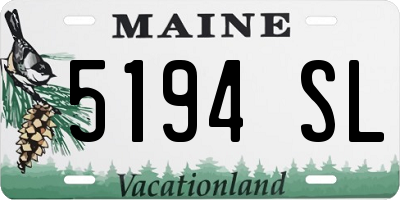 ME license plate 5194SL