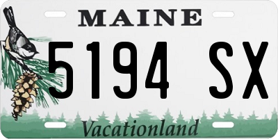 ME license plate 5194SX