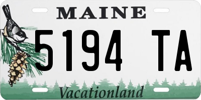 ME license plate 5194TA