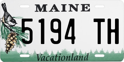 ME license plate 5194TH