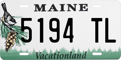 ME license plate 5194TL