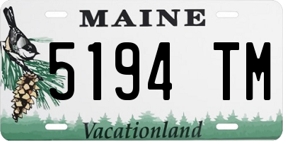 ME license plate 5194TM