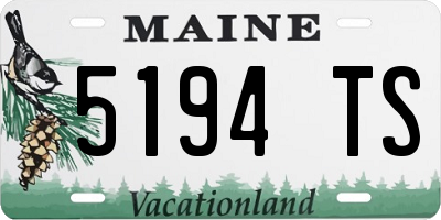 ME license plate 5194TS