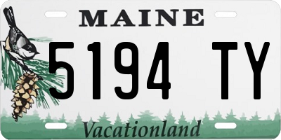 ME license plate 5194TY