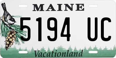 ME license plate 5194UC