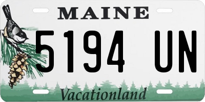 ME license plate 5194UN