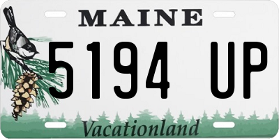 ME license plate 5194UP