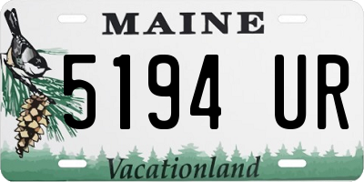 ME license plate 5194UR