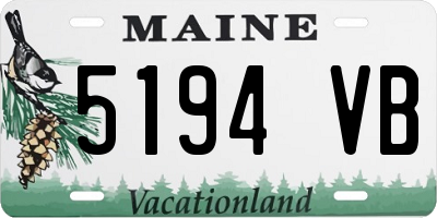 ME license plate 5194VB