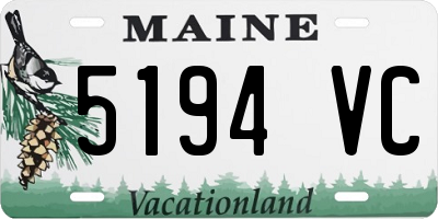 ME license plate 5194VC
