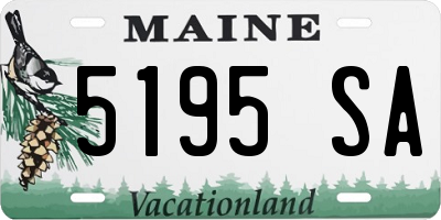 ME license plate 5195SA