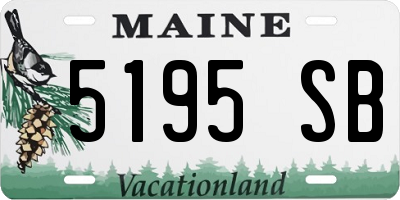 ME license plate 5195SB