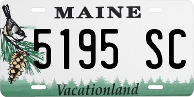 ME license plate 5195SC