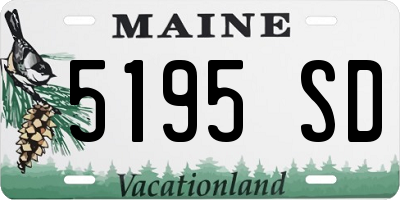 ME license plate 5195SD