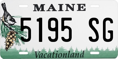 ME license plate 5195SG