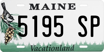 ME license plate 5195SP