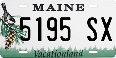 ME license plate 5195SX
