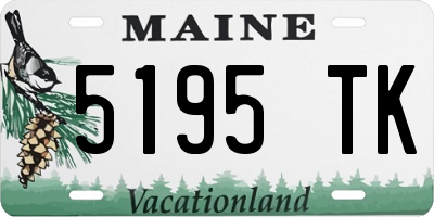 ME license plate 5195TK